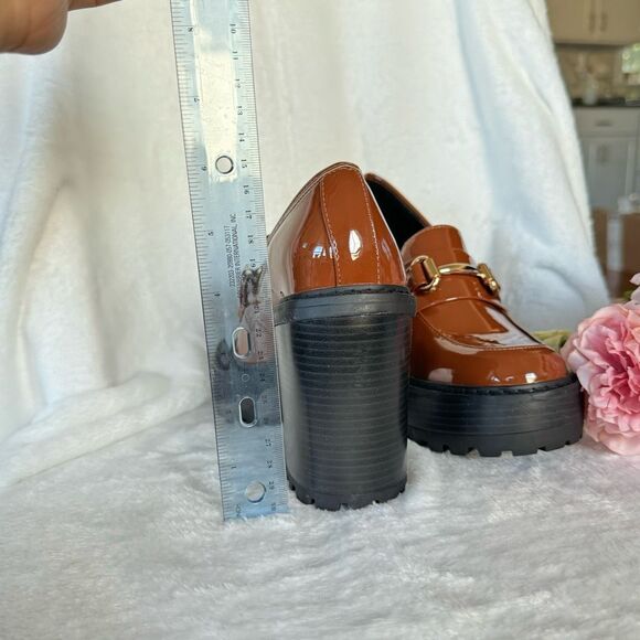 Brown Patent Leather Loafers - Picture 3 of 9